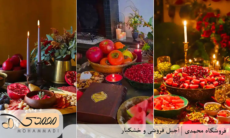 بسته بندی یلدایی با تم قرمز و انار